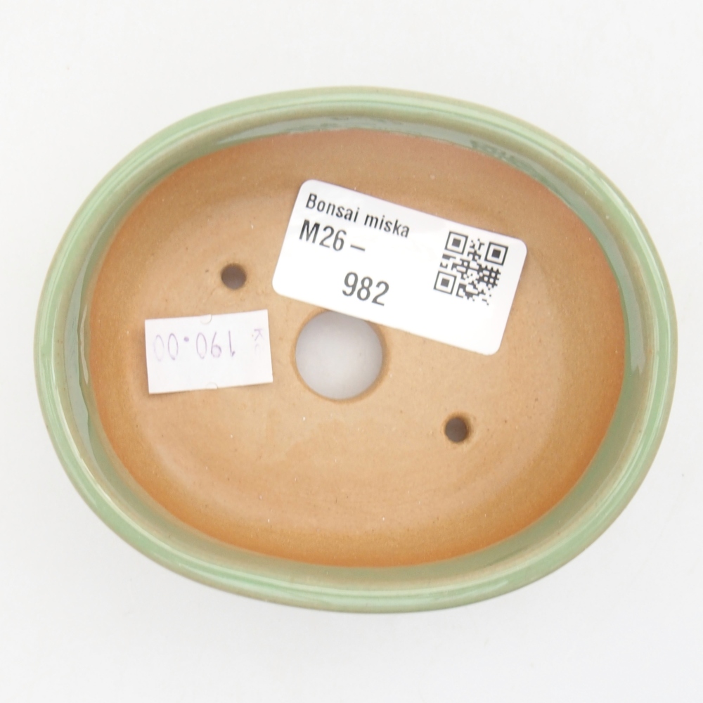 Bol à bonsaï en céramique 9 x 7,5 x 3,5 cm, vert
