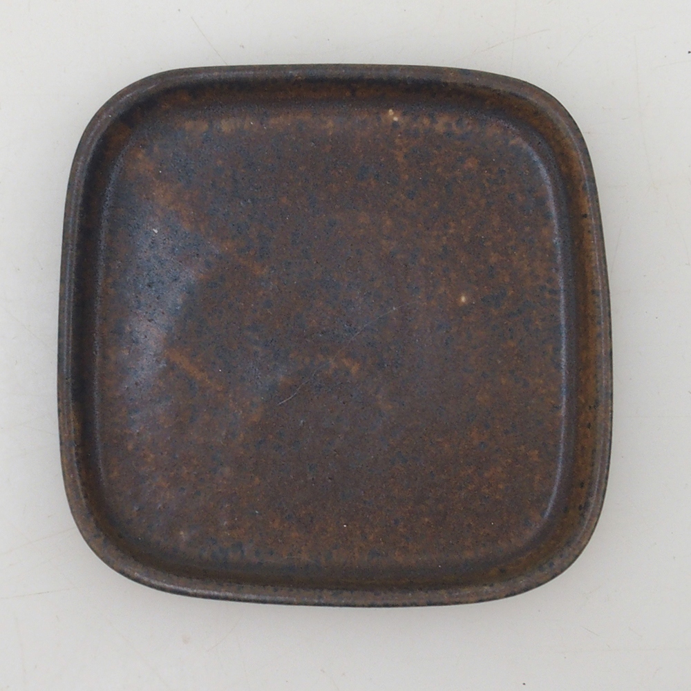 Soucoupe Bonsaï carrée 9 x 9 x 1 cm - marron