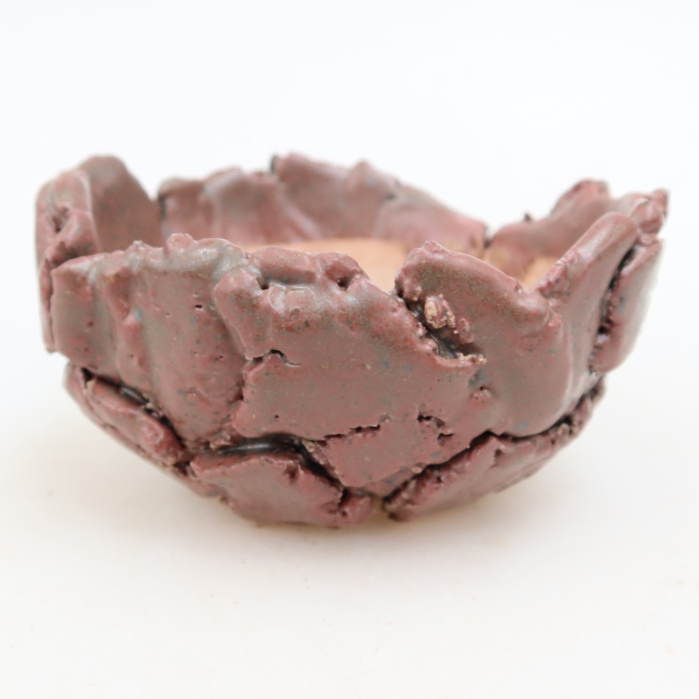 Coquille en céramique  10,5 x 10,5 x 6 cm, couleur rose