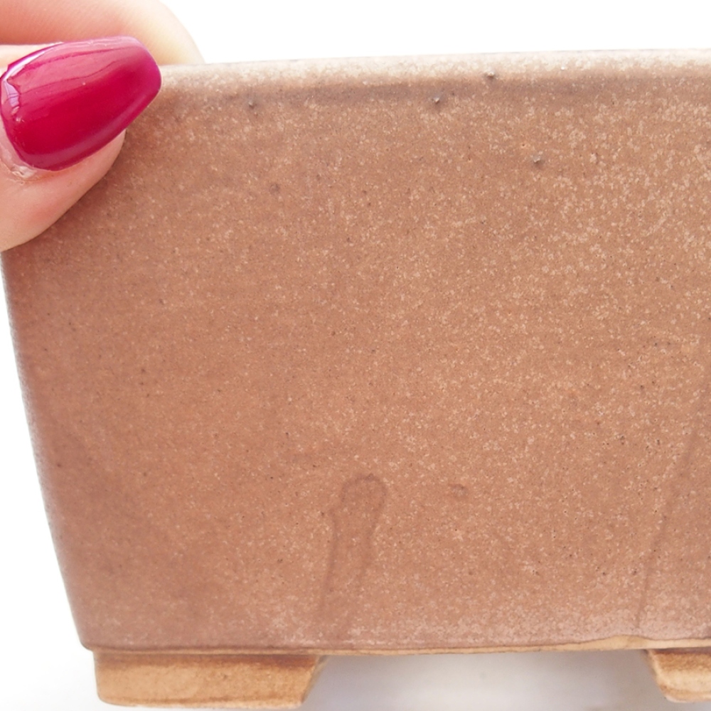 Bol à bonsaï en céramique 10,5 x 10,5 x 7 cm, rose