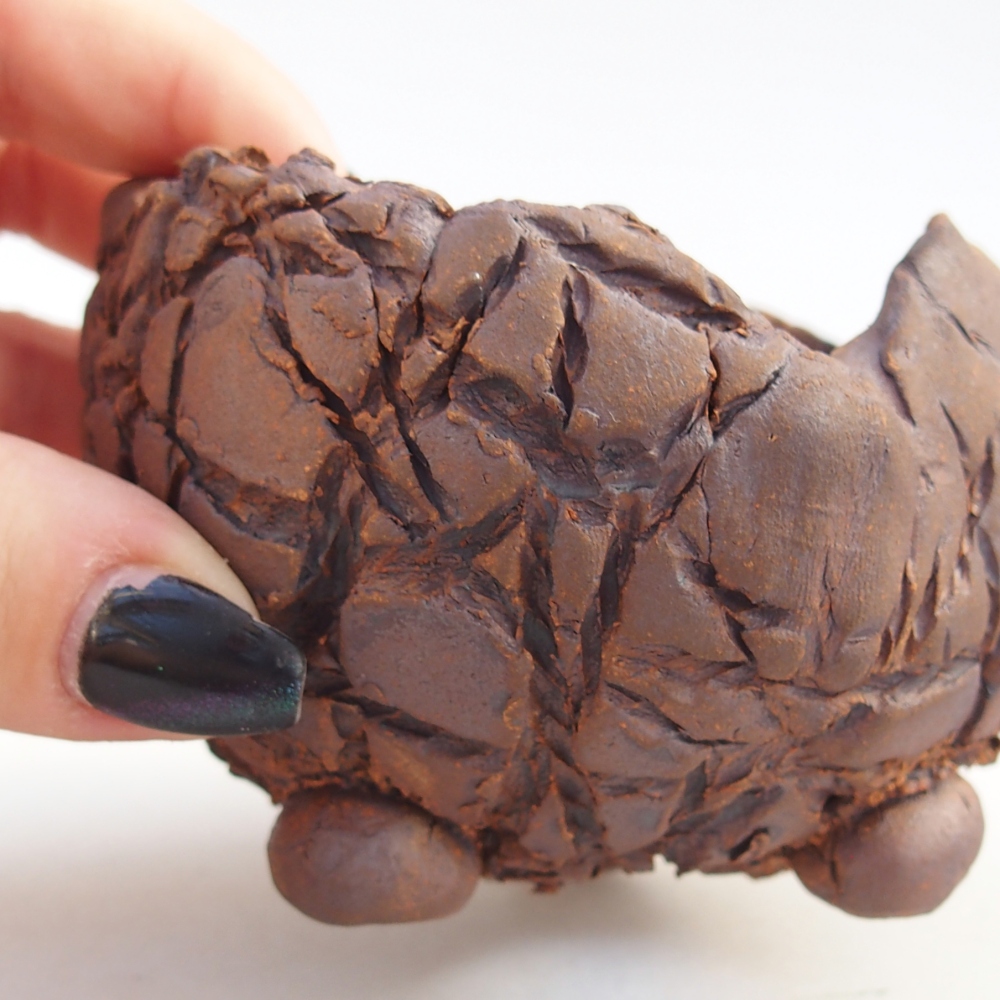 Coquille en céramique 8,5 x 8,5 x 6 cm , couleur marron