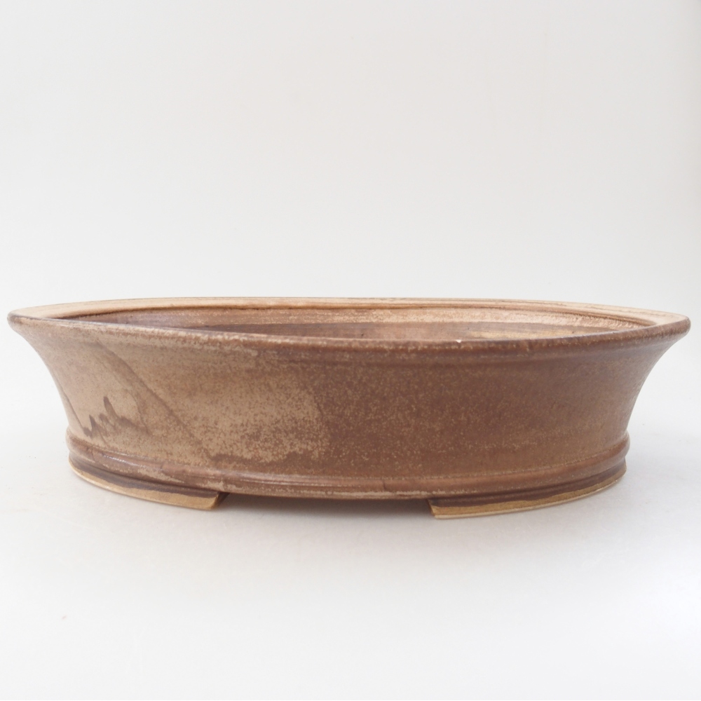 Bol à bonsaï en céramique 27 x 24 x 6 cm, couleur beige