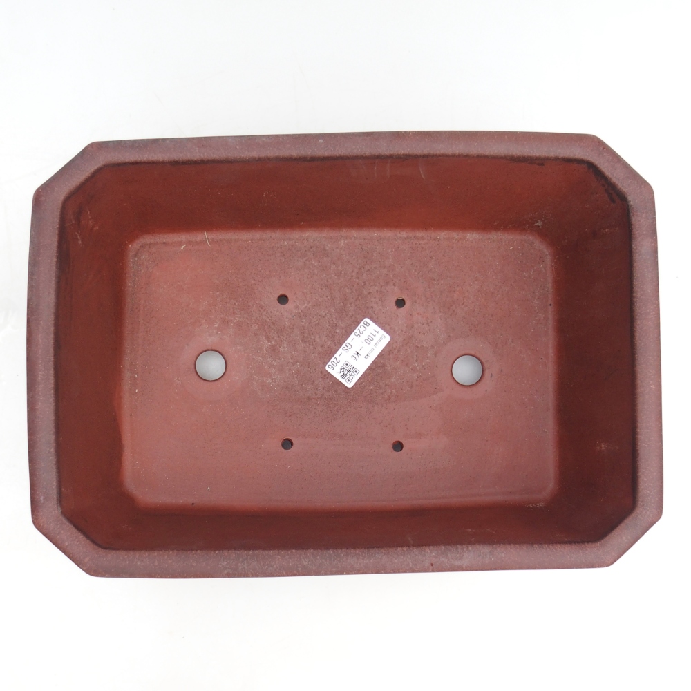 Bol à bonsaï en céramique 32,5 x 22,5 x 11,5 cm, brun