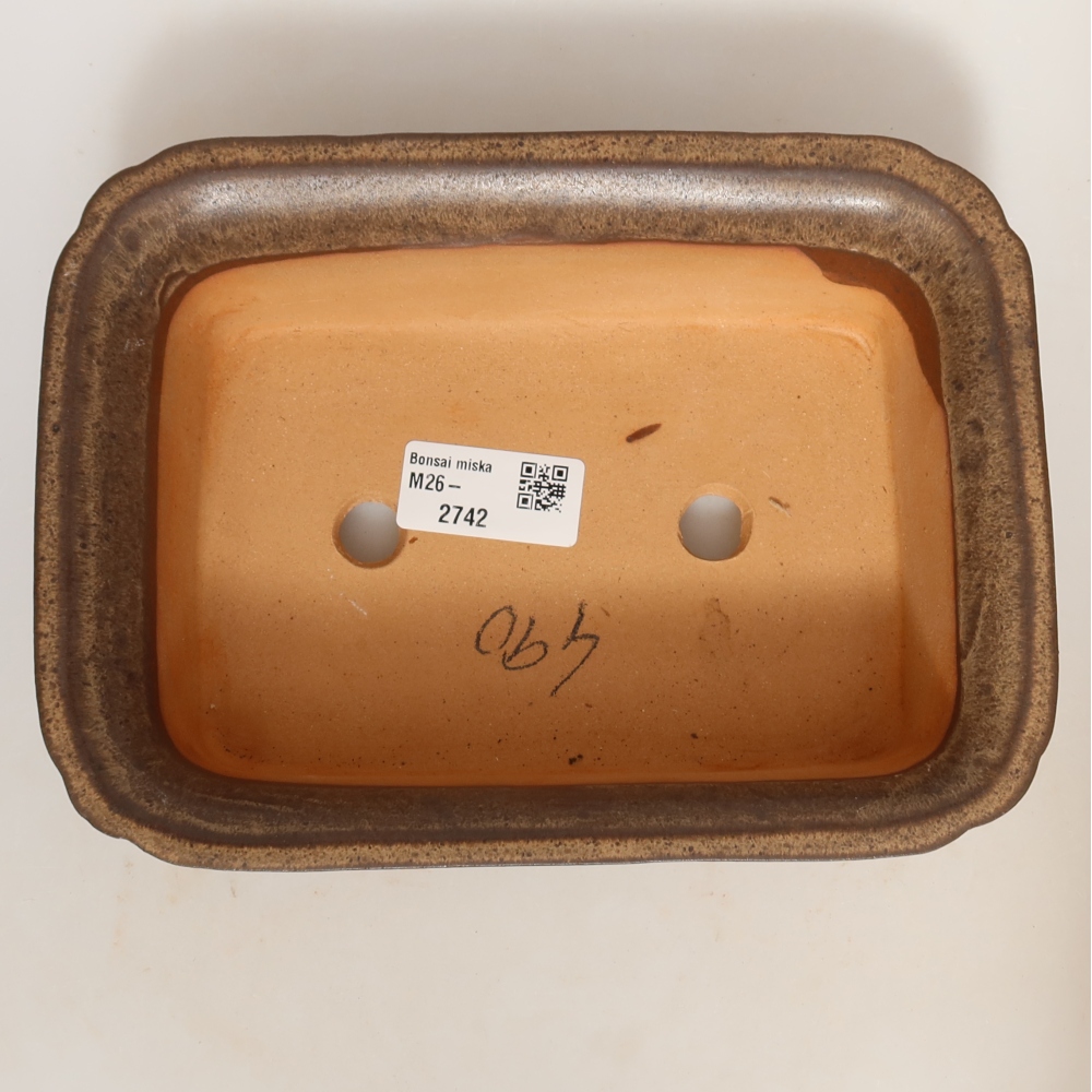 Bol en céramique  20 x 15,5 x 5,5 cm, couleur marron