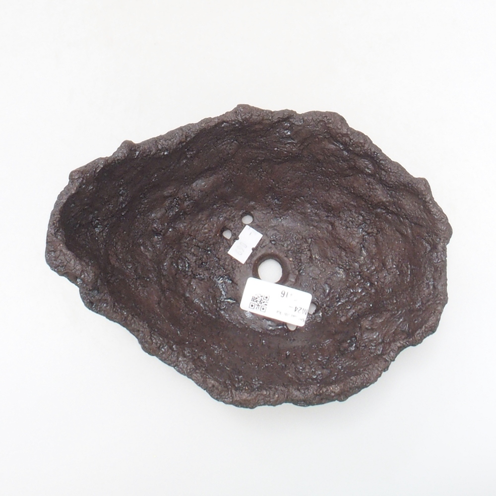 Coquille en céramique 18 x 14 x 14 cm , couleur marron