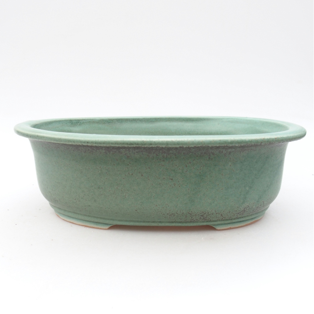 Bol à bonsaï en céramique 23 x 19,5 x 7 cm, vert