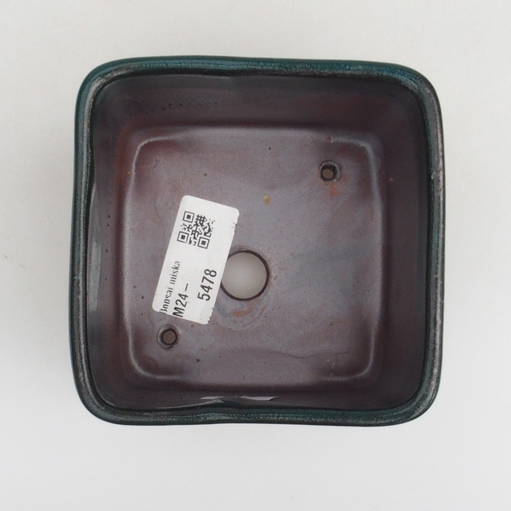 Bol à bonsaï en céramique 10 x 10 x 8 cm, vert