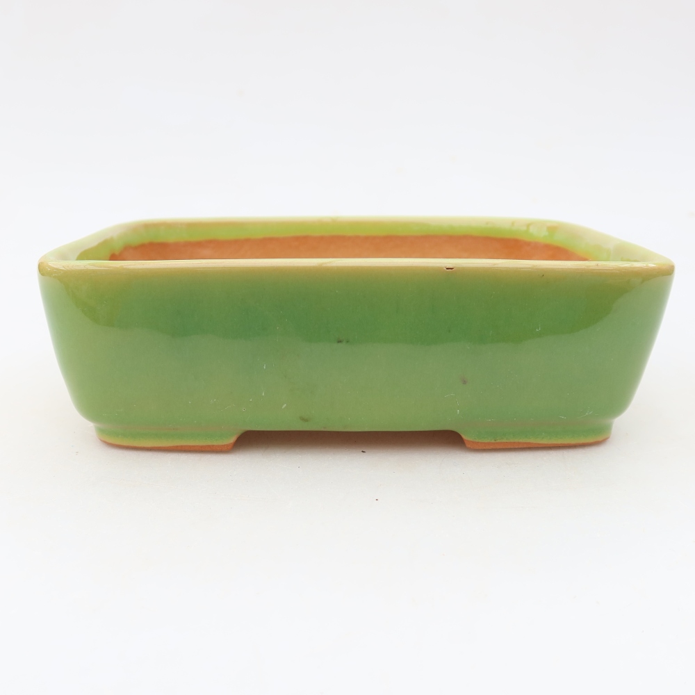 Bol à bonsaï en céramique 15 x 12,5 x 4,5 cm, vert
