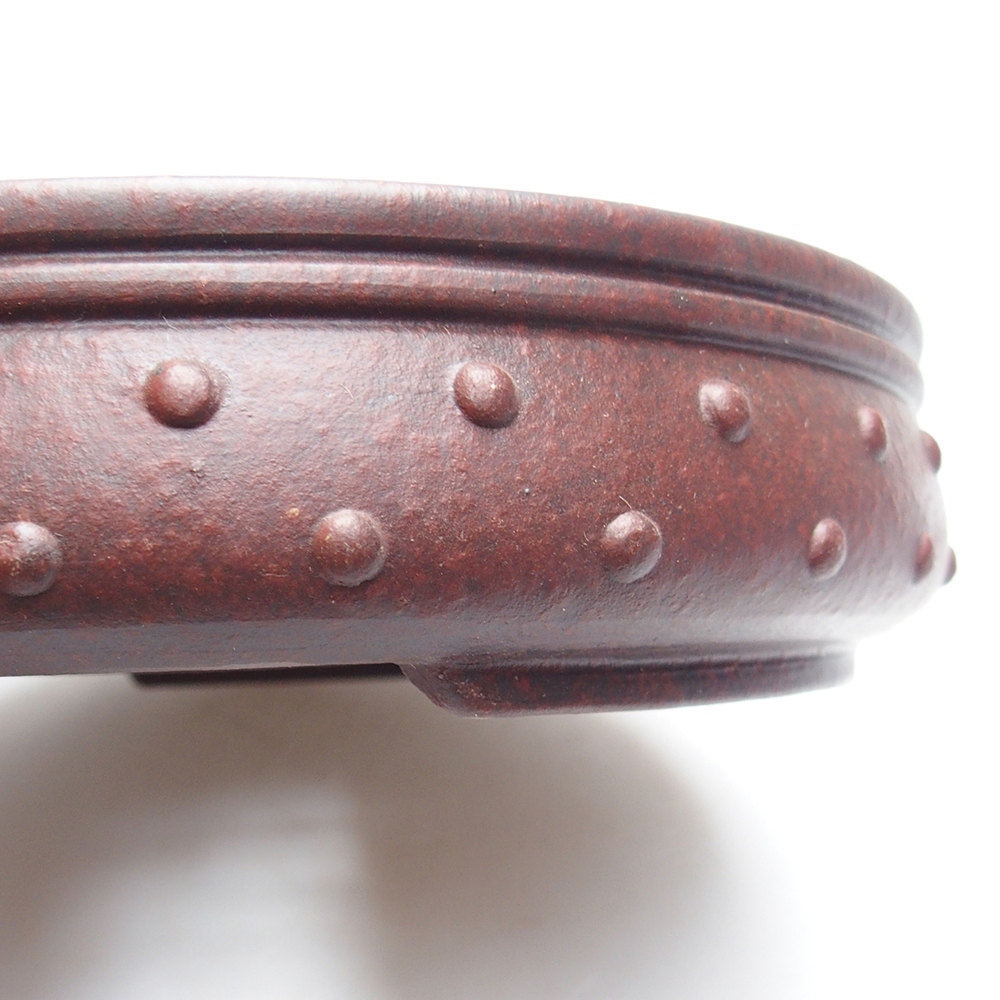 Bol 18 x 18 x 4 cm brun-rouge