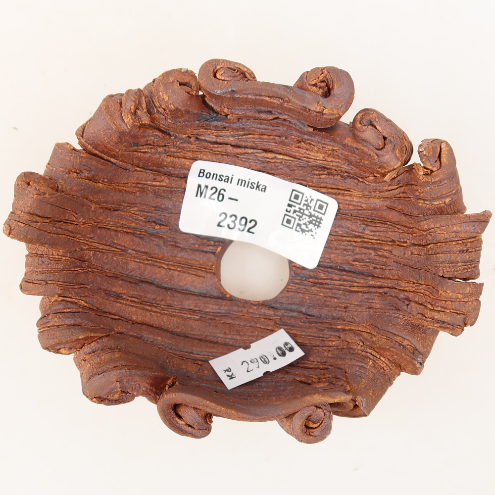 Coquille en céramique  11 x 8,5 x 5 cm, couleur marron