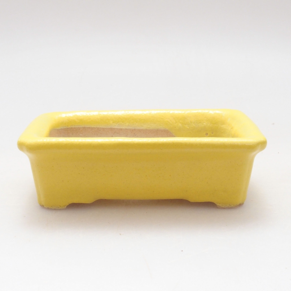 Bol à bonsaï en céramique 7 x 4,5 x 2 cm, jaune