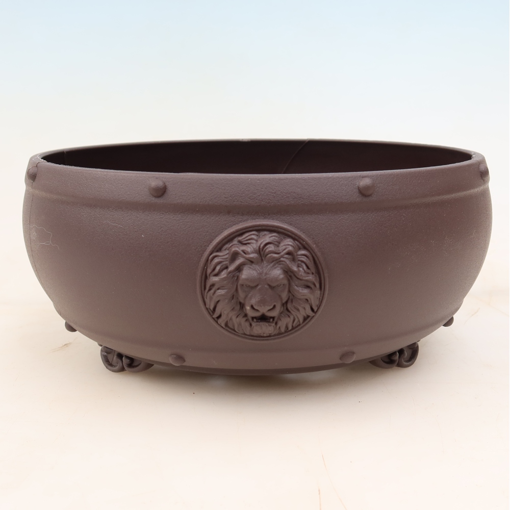 Pot à bonsaï en plastique MP-26 marron - 20 x 20 x 9 cm