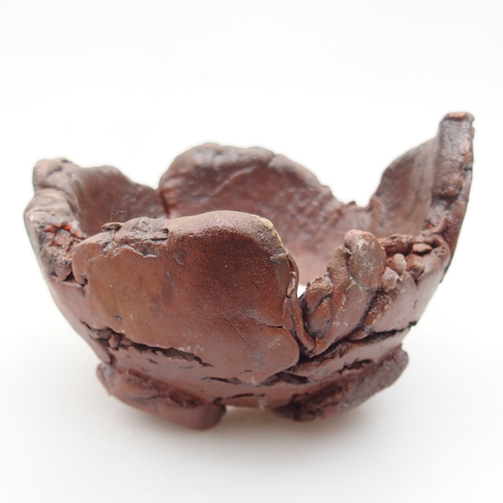 Coquille en céramique 10 x 9 x 7 cm , couleur marron