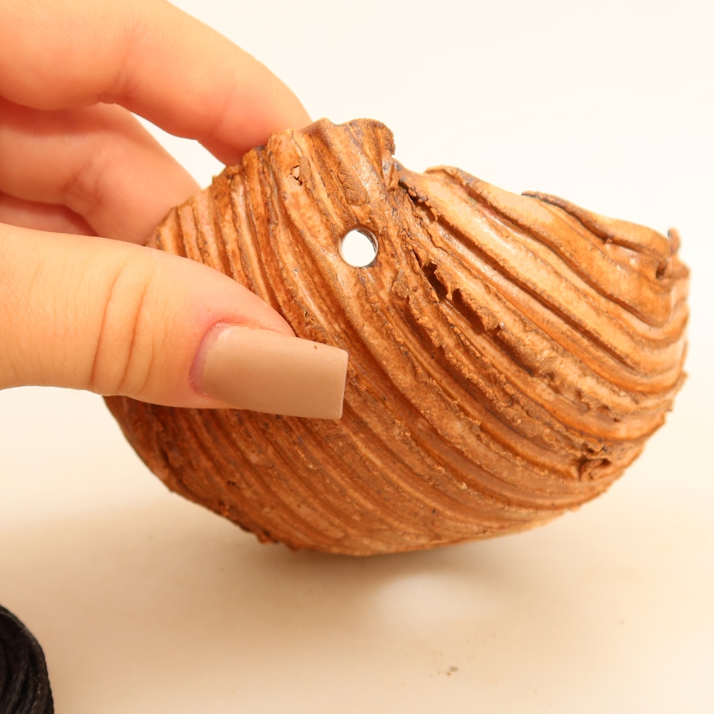 Coquille en céramique pour kokedama, 10 x 9,5 x 6 cm, couleur rose