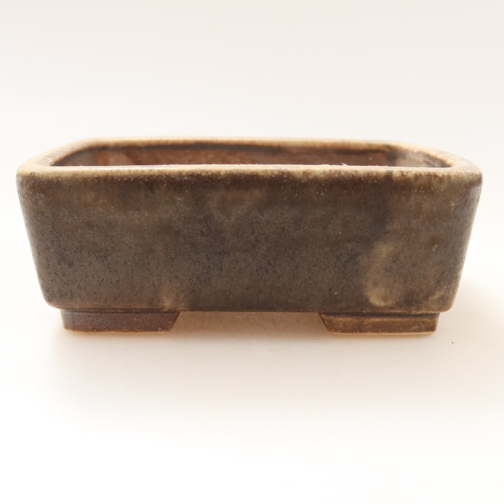 Bol à bonsaï en céramique 10 x 8 x 3,5 cm, brun