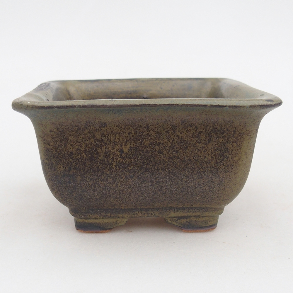 Bol à bonsaï en céramique 10 x 10 x 6 cm, bordeaux