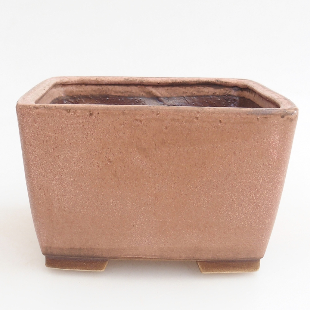 Bol à bonsaï en céramique 15 x 15 x 9,5 cm, rose