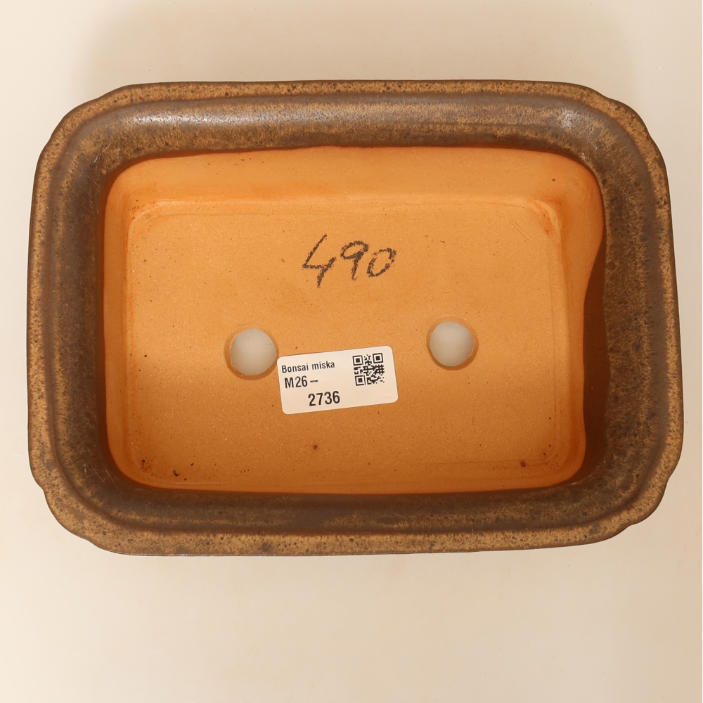 Bol en céramique  20 x 15,5 x 5,5 cm, couleur marron
