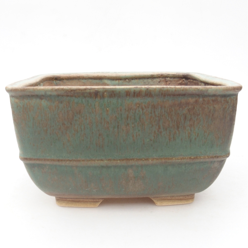 Bol à bonsaï en céramique 16 x 16 x 9,5 cm, vert