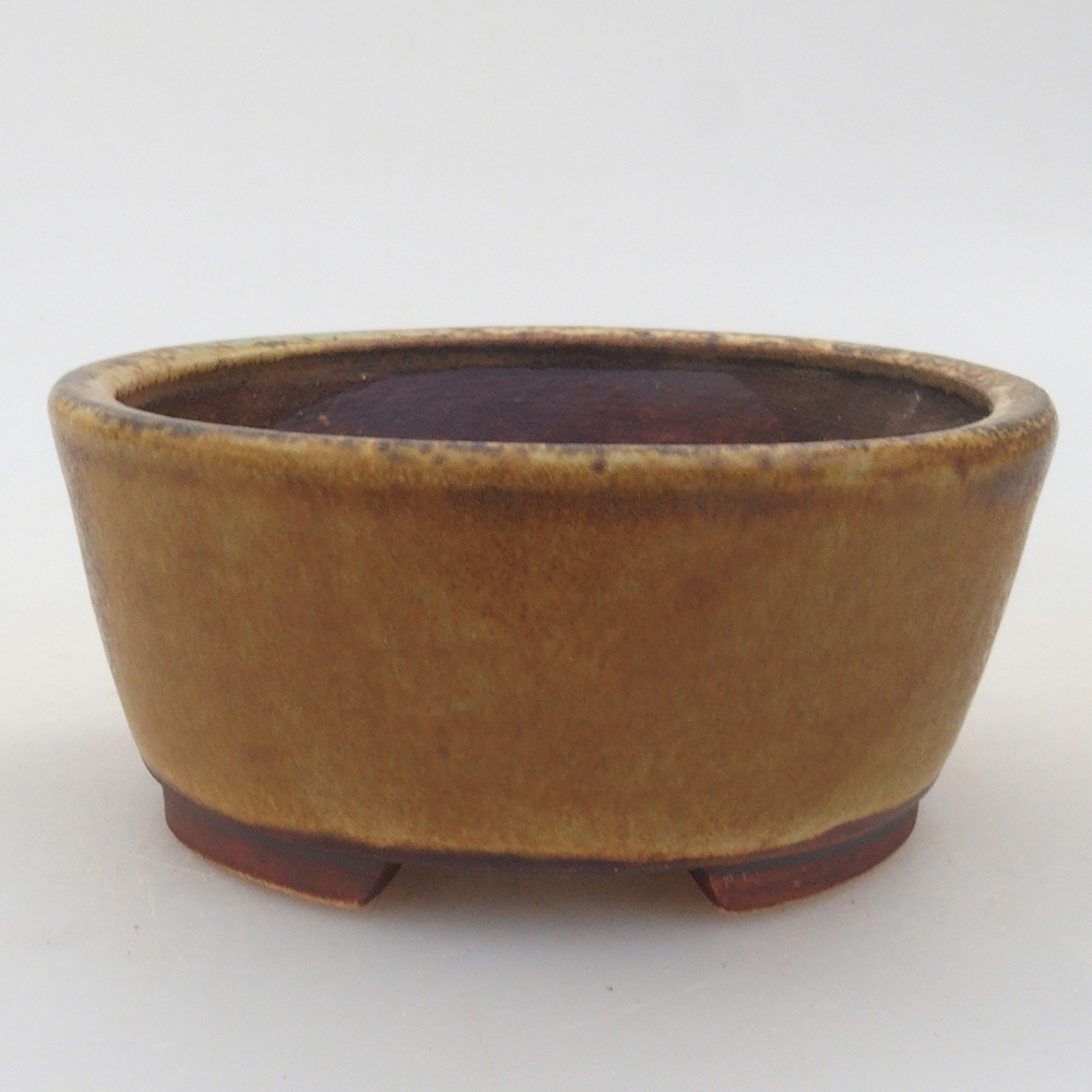 Bol à bonsaï en céramique 10 x 8,5 x 4 cm, brun