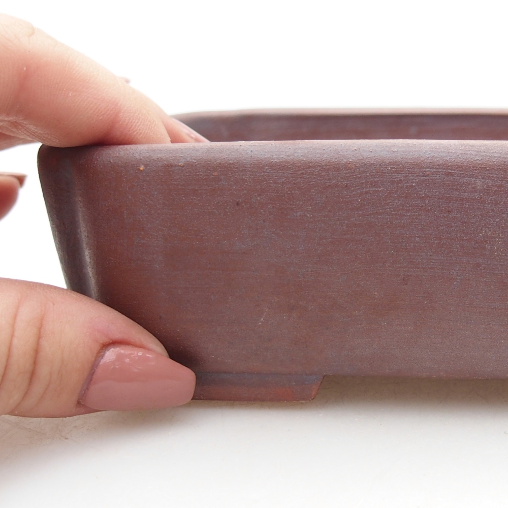 Bol à bonsaï en céramique 15 x 12 x 4,5 cm, couleur métal