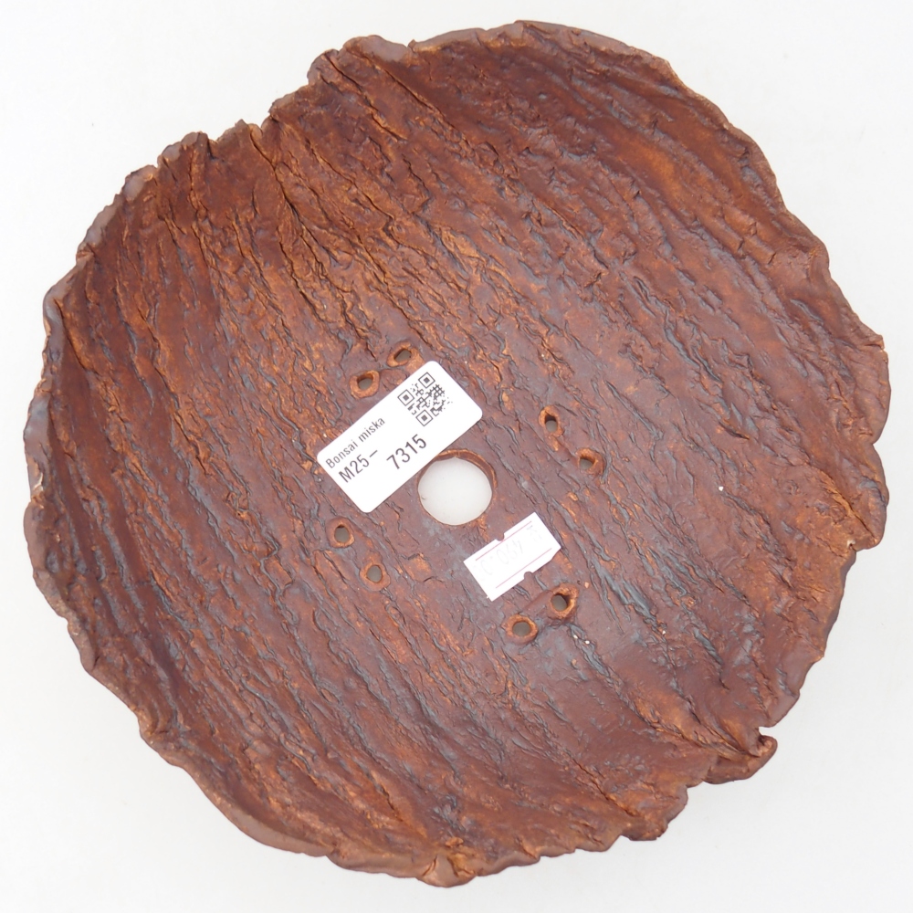 Coquille en céramique 18,5 x 18,5 x 8 cm , couleur marron