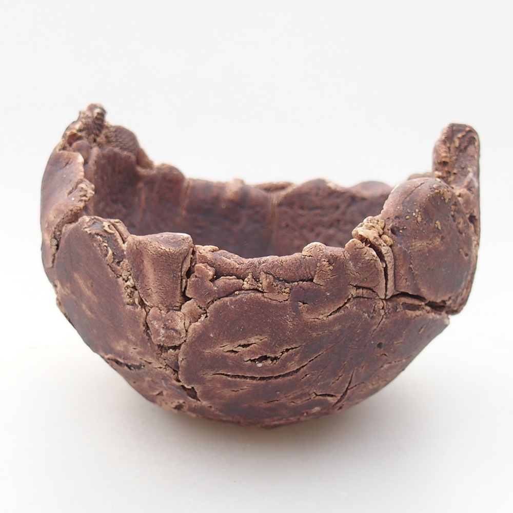 Coquille en céramique 9 x 9 x 6 cm , couleur marron