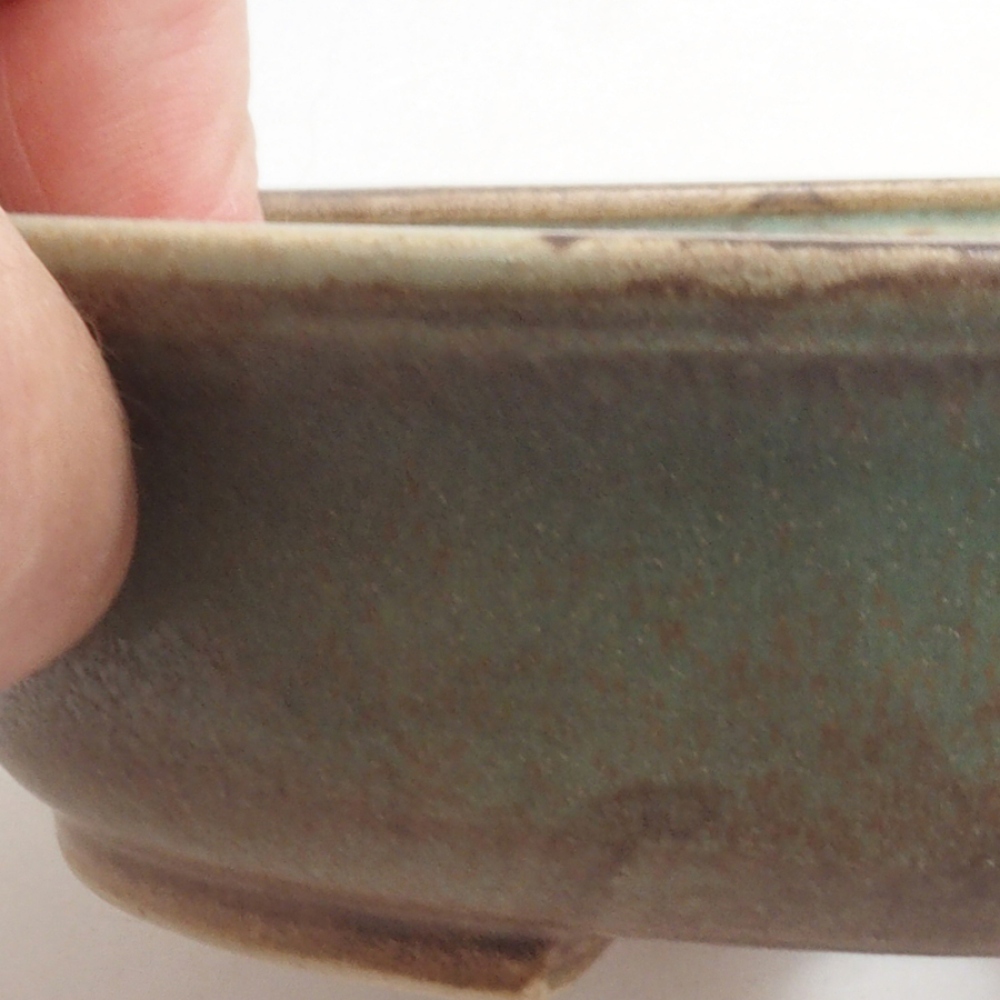 Bol à bonsaï en céramique 10 x 8,5 x 4 cm, brun