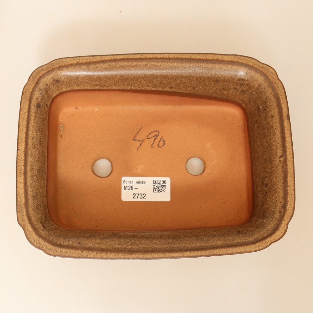 Bol en céramique  20 x 15,5 x 5,5 cm, couleur marron