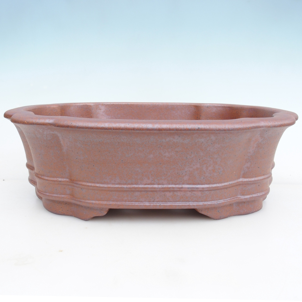 Bol bonsaï en céramique 41,5 x 35,5 x 12 cm , couleur métal - ENLEVEMENT PERSONNEL UNIQUEMENT ou transport sur palette