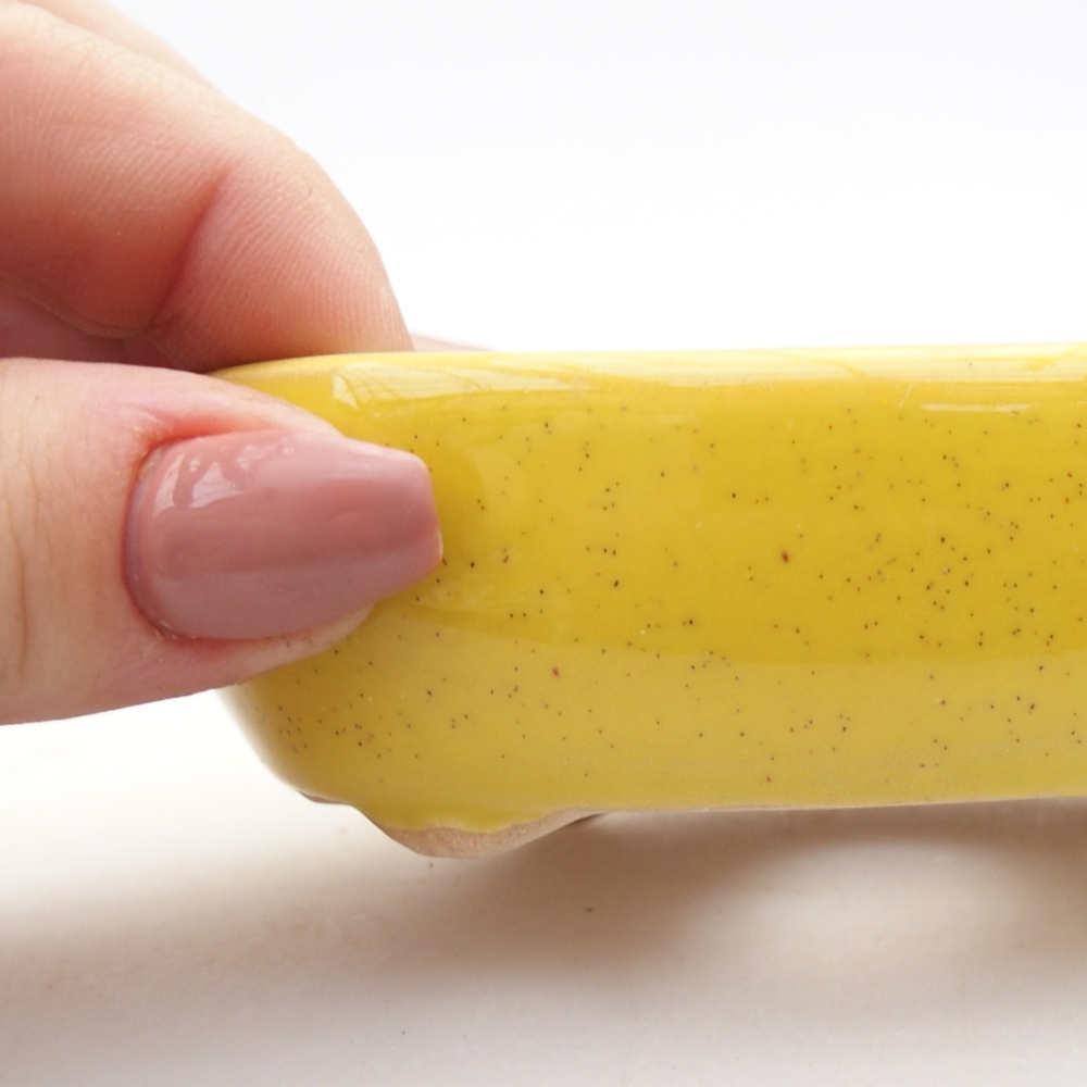 Bol à bonsaï en céramique 9 x 6,5 x 3 cm, vert