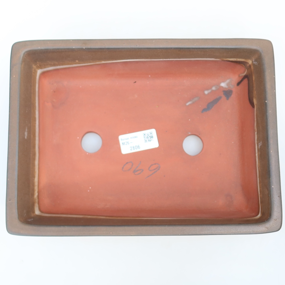 Bol en céramique  25,5 x 19 x 6,5 cm, couleur marron