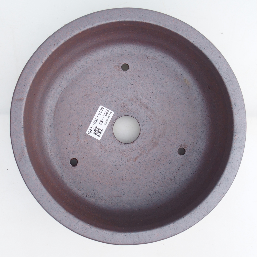 Bol bonsaï en céramique 25,5 x 25,5 x 9,5 cm, couleur métal