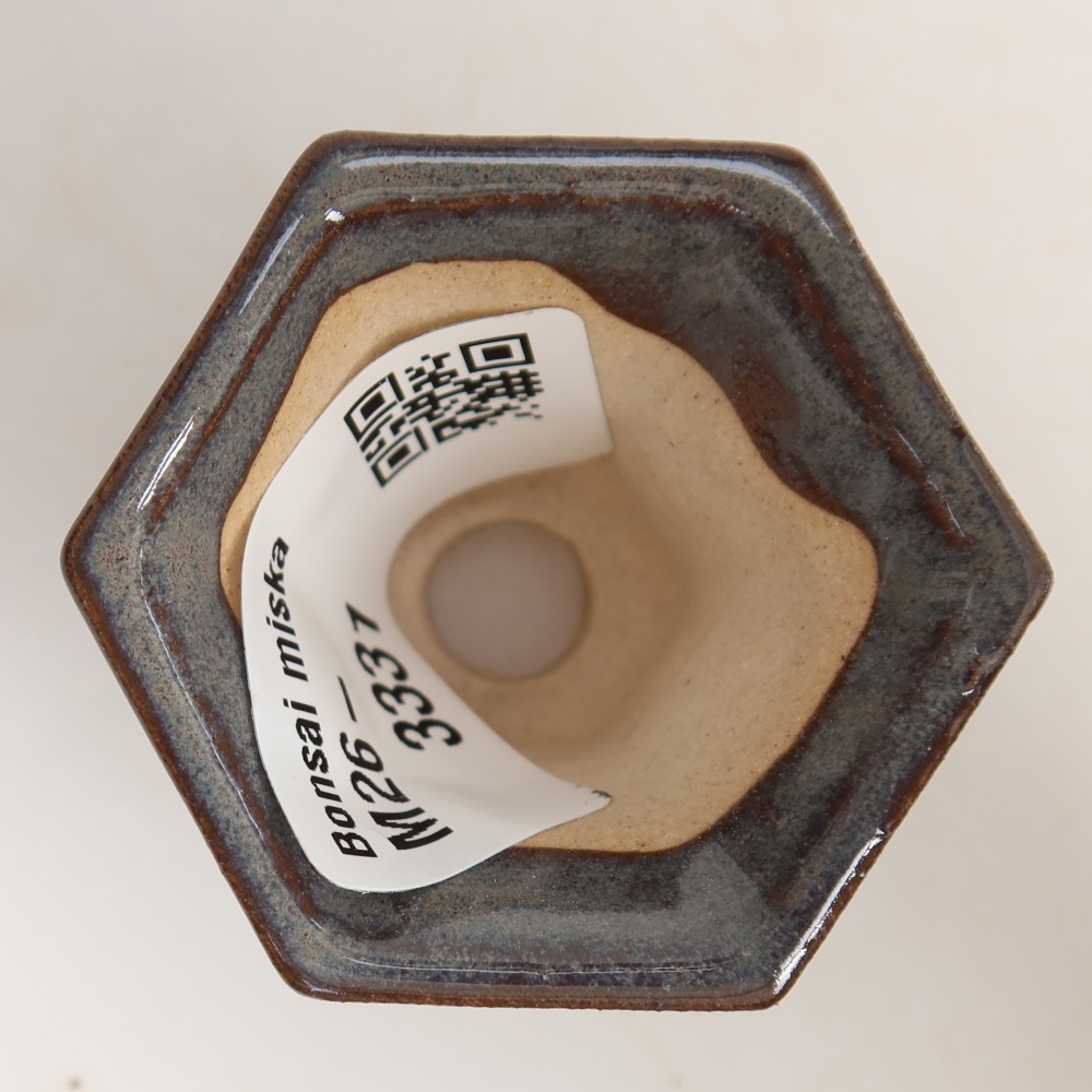 Pot à bonsaï en céramique 4,5 x 4 x 3,5 cm, couleur grise