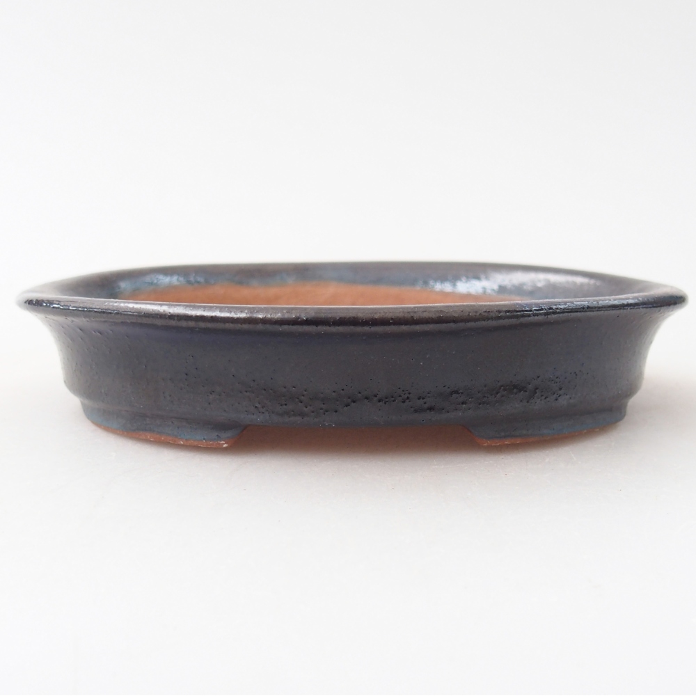 Bol à bonsaï en céramique 12,5 x 10,5 x 2 cm, couleur noire