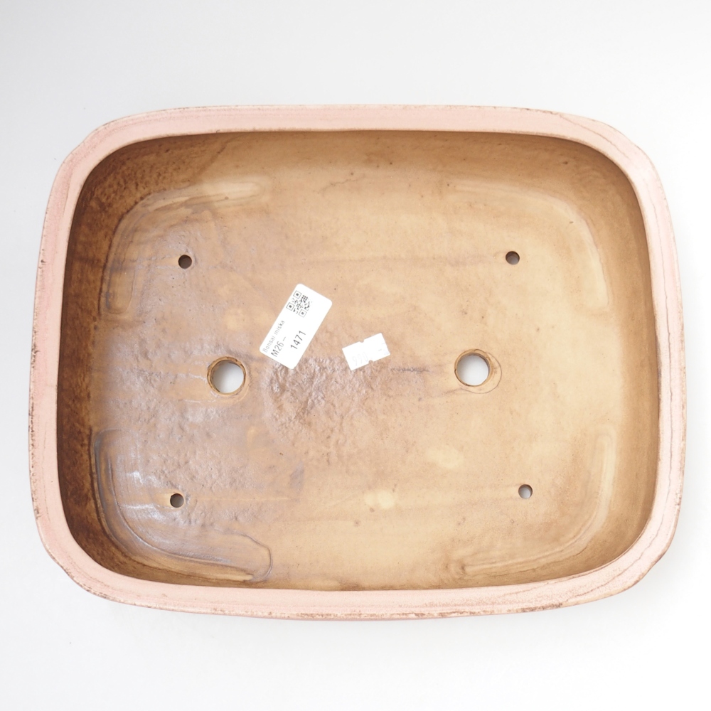 Bol à bonsaï en céramique 29 x 23 x 7 cm, rose