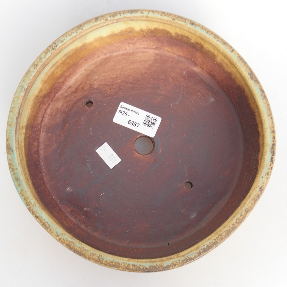 Bol à bonsaï en céramique 21 x 21 x 6 cm, vert