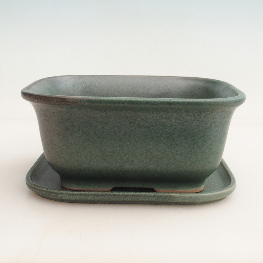 Bol Bonsaï + soucoupe H36 - 17 x 15 x 7,5 cm - vert