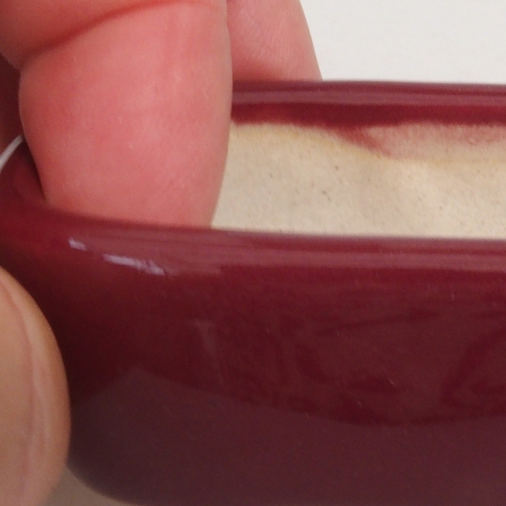 Mini bol bonsaï 5,5 x 4,5 x 2 cm, bordeaux