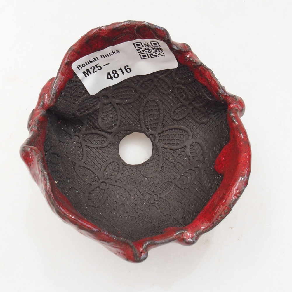 Coquille en céramique 8 x 7,5 x 5,5 cm , couleur rouge