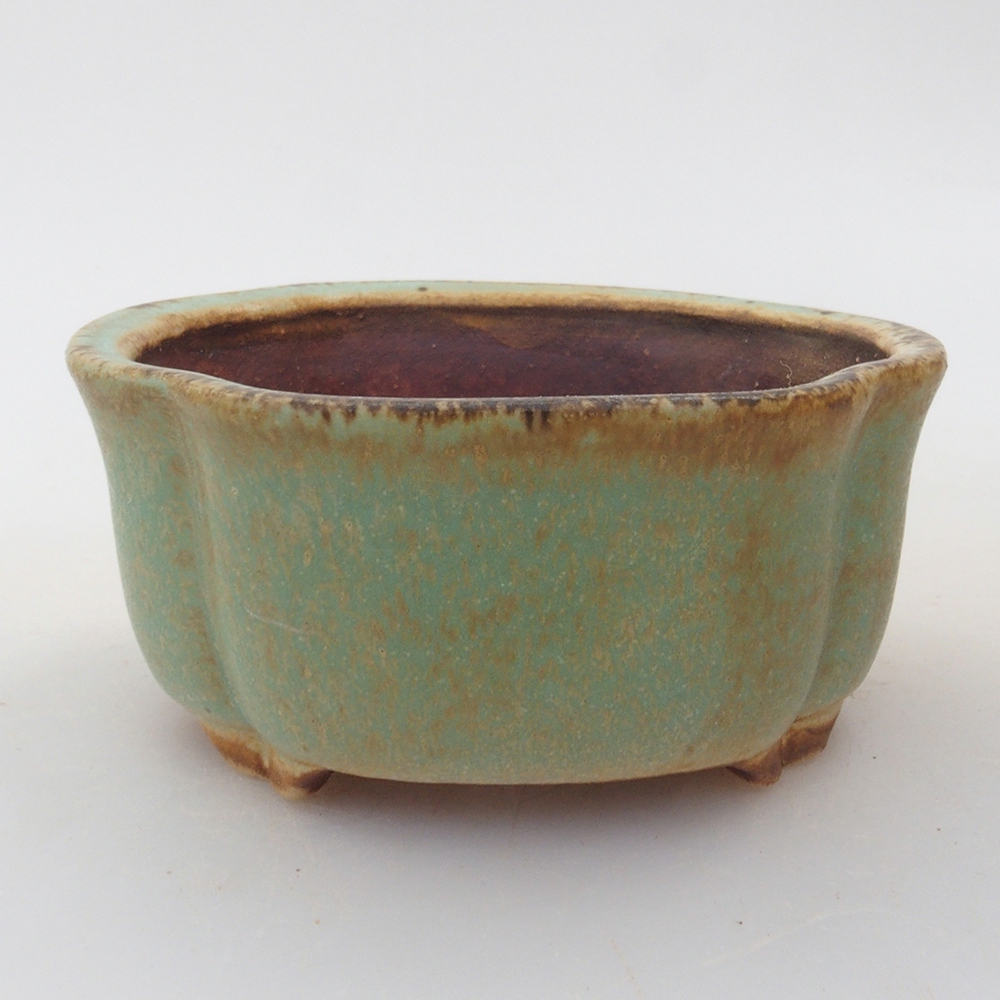 Bol à bonsaï en céramique 10 x 8,5 x 4 cm, brun