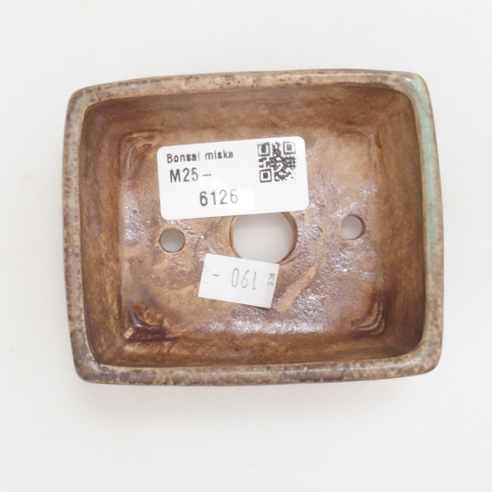Bol à bonsaï en céramique 10 x 8,5 x 4 cm, brun