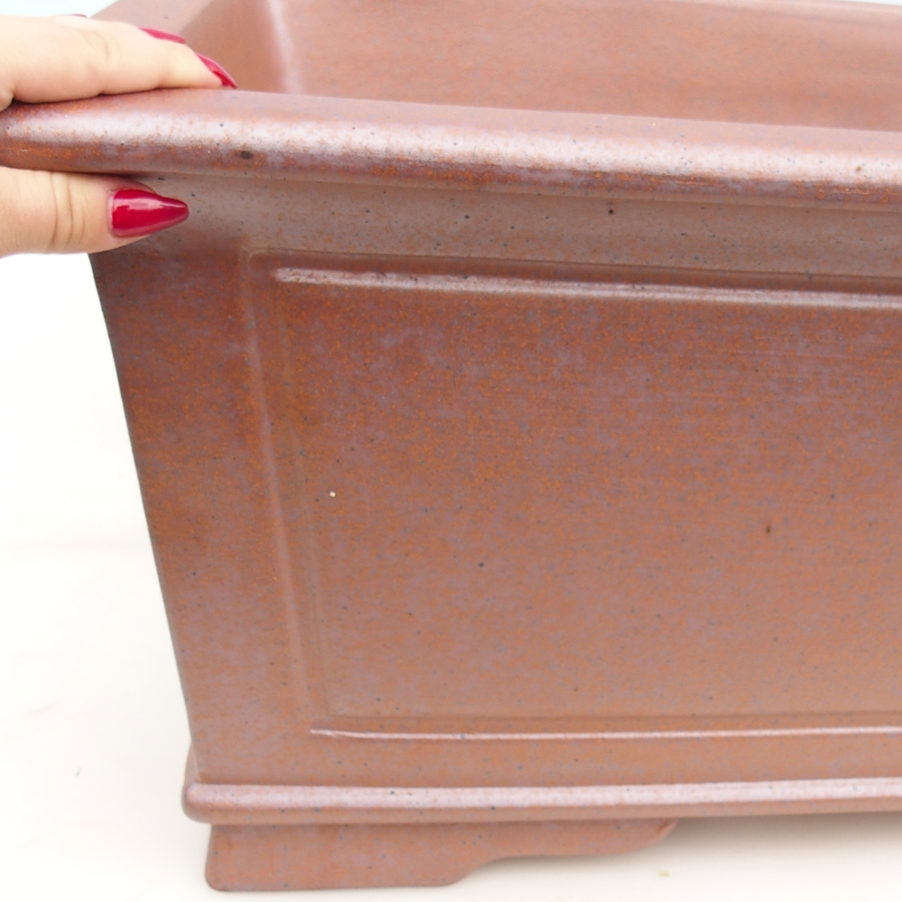 Bol bonsaï en céramique 61 x 46 x 25 cm , couleur métal - ENLEVEMENT PERSONNEL UNIQUEMENT ou transport sur palette