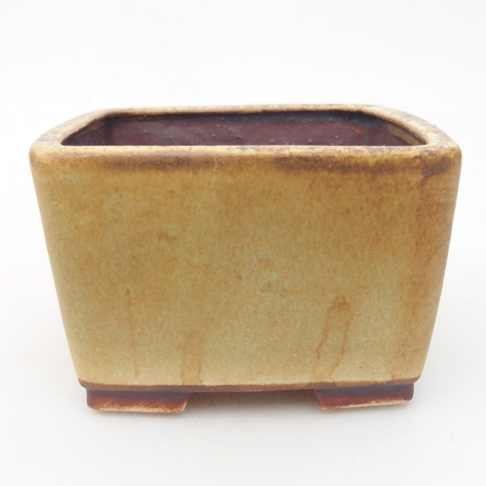 Bol à bonsaï en céramique 8,5 x 8,5 x 5,5 cm, vert