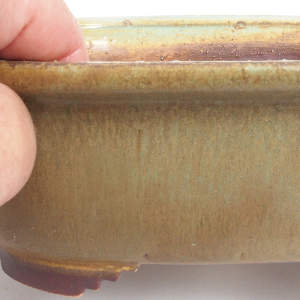 Bol à bonsaï en céramique 10 x 8,5 x 4 cm, brun