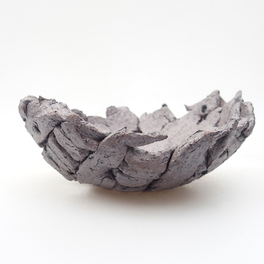 Coquille en céramique 16 x 14 x 6,5 cm , couleur métallique