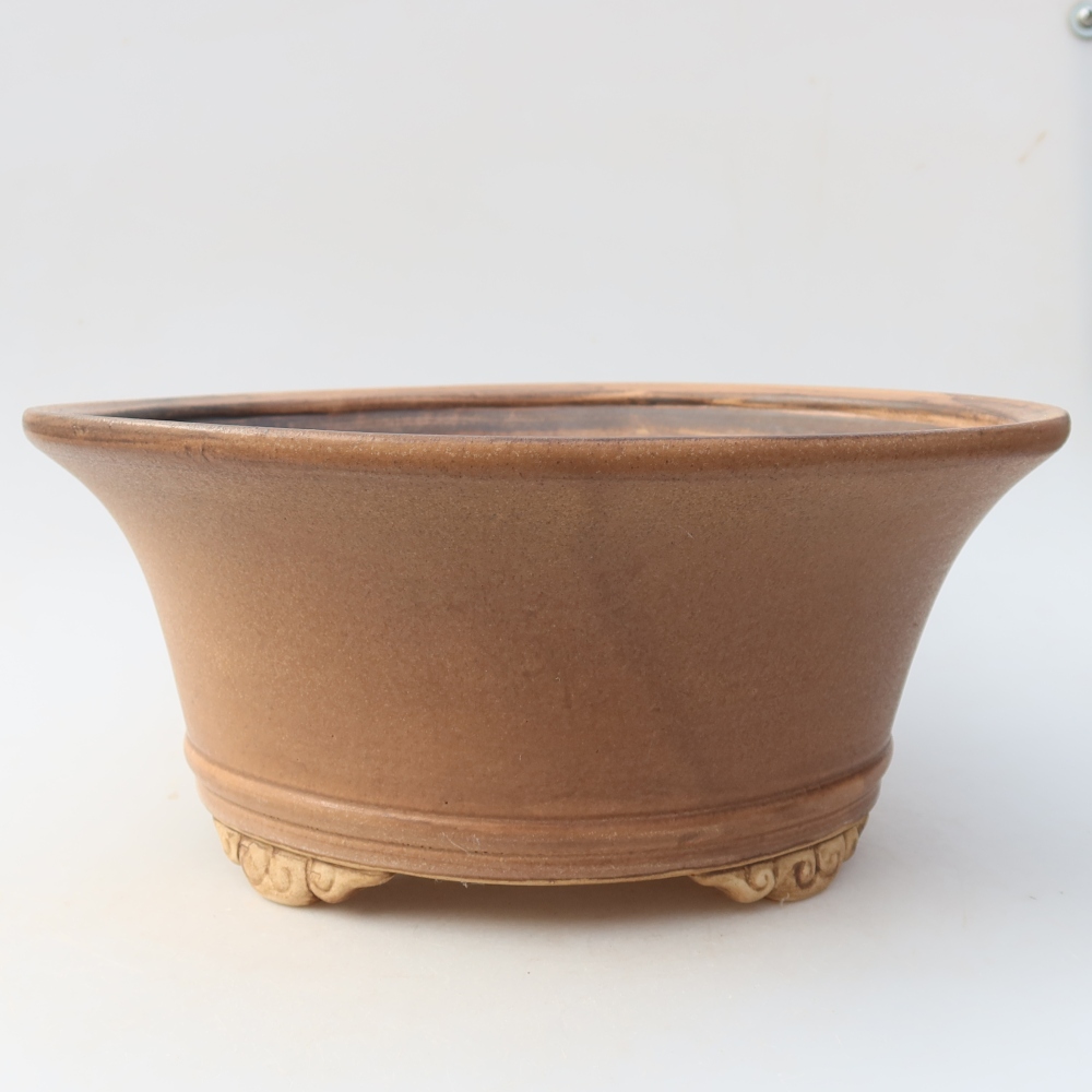 Pot à bonsaï en céramique 29 x 29 x 12,5 cm, couleur rose
