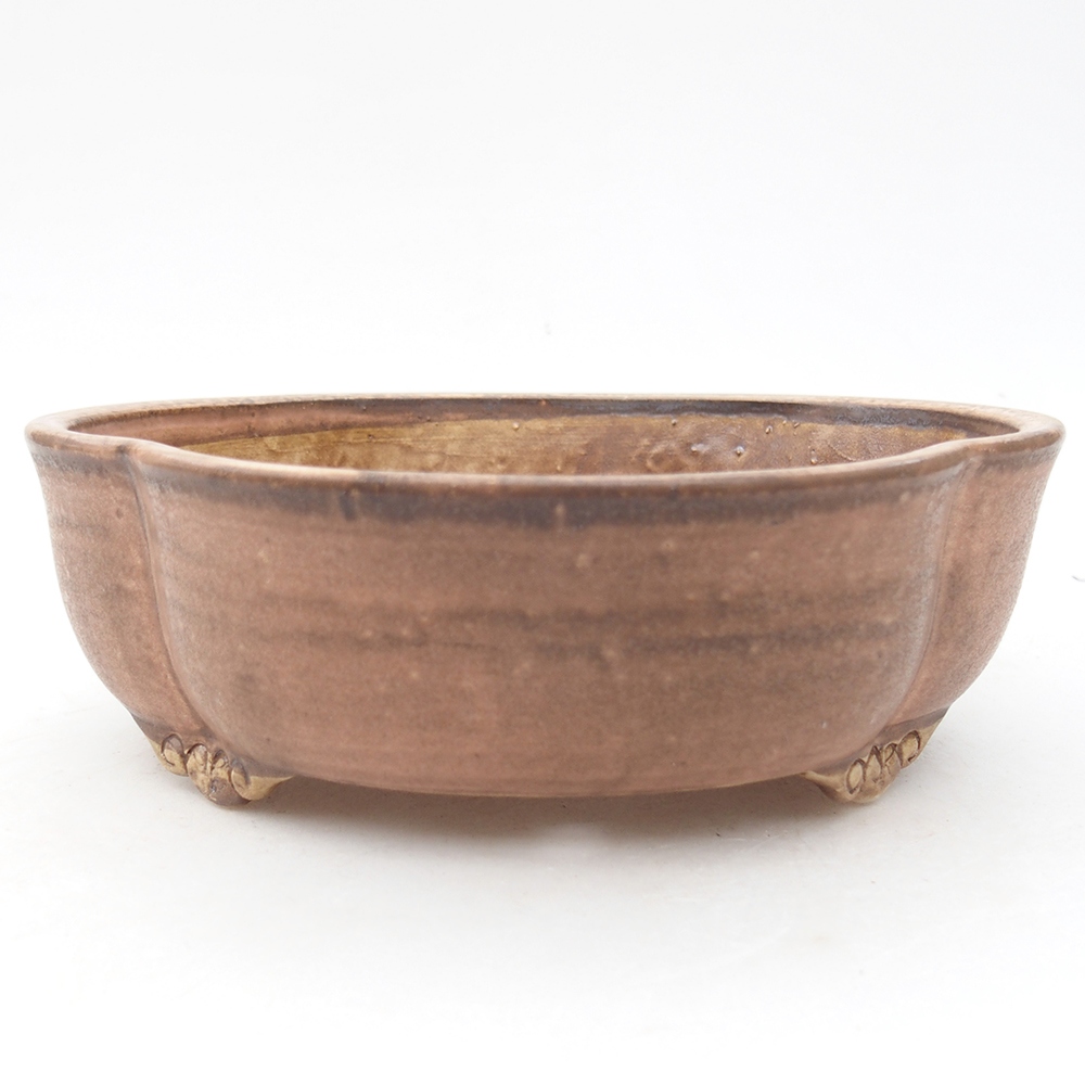 Bol à bonsaï en céramique 17 x 15,5 x 5,5 cm, rose