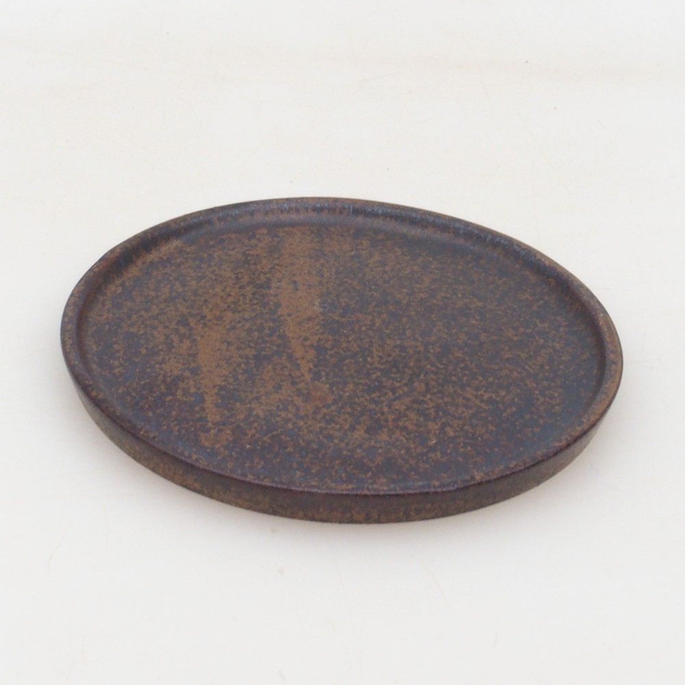 Console ronde pour bonsaïs D6-M - 11 x 11 x 1 cm - marron