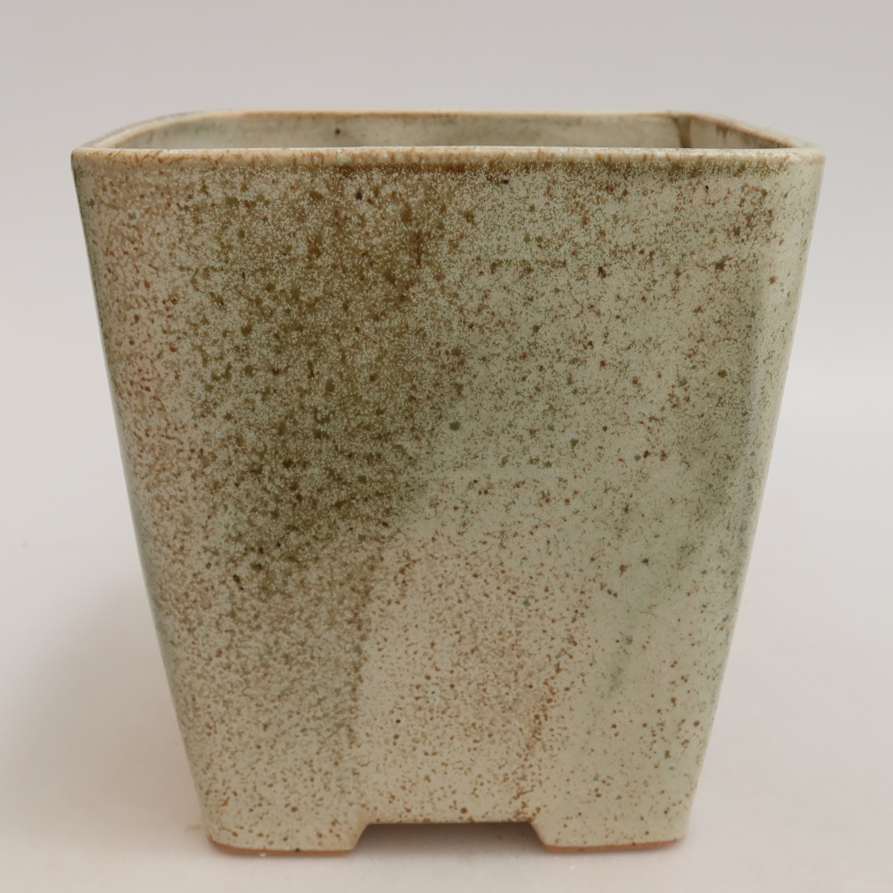 Bol à bonsaï en céramique 13,5 x 13,5 x 15 cm, vert